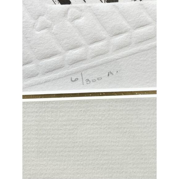 Francine Desbiens “Saxophone” Signed & Framed Embossed Etching Print 16”x11” - Picture 7 of 12